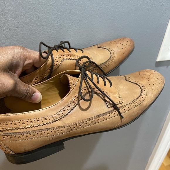 Zara Brogues Shoes. Tan color. Sz 44 - Picture 13 of 16